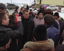 Пикет жителей Строгановки против шантажа сельсовета
