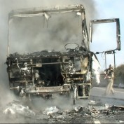 Автобус, перевозивший детей, сгорел в Симферополе