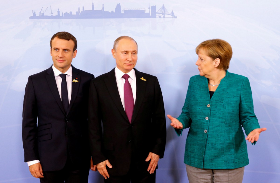 Меркель, Макрон и Путин о прекращении огня на востоке Украины