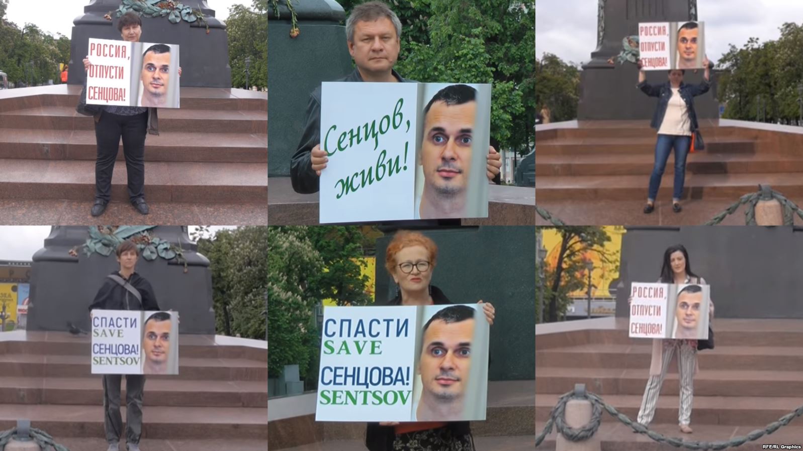 Акция в поддержку Олега Сенцова в России, 19 мая 2018 года