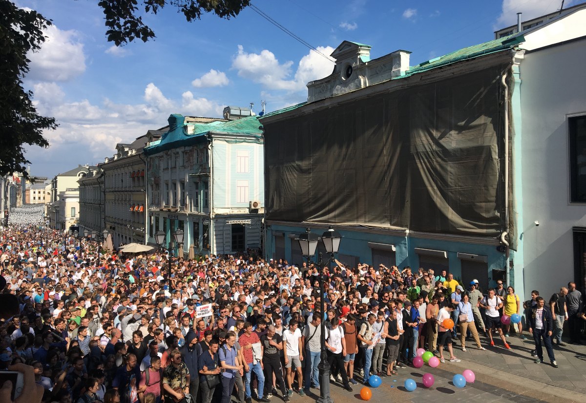 Мітинг в Москві: більше 1300 затриманих