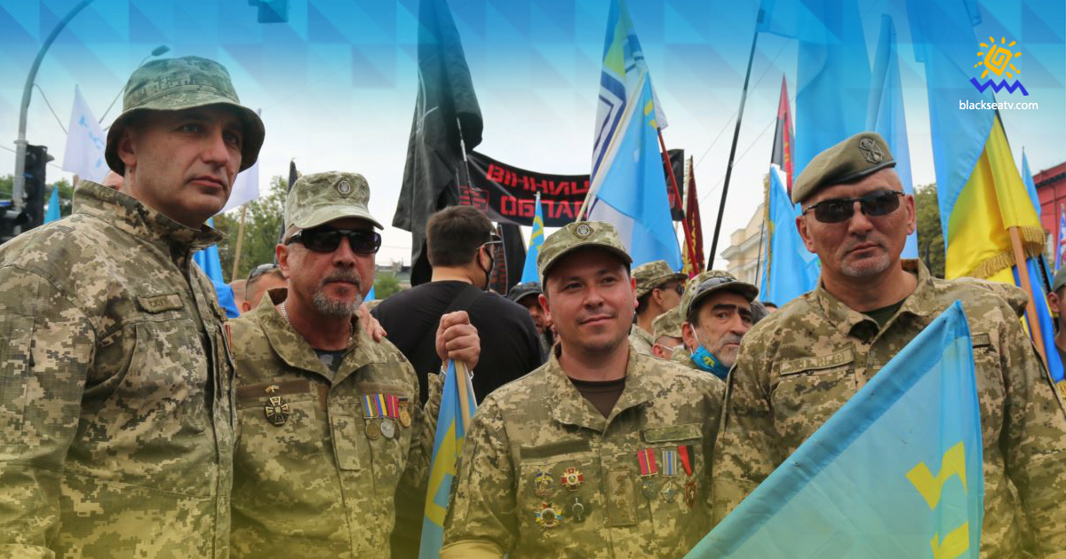Марш захисників України: військові з Криму вперше йшли окремою колоною