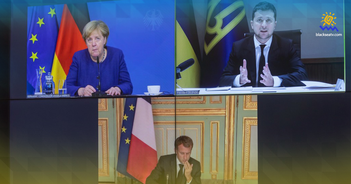 Зеленский, Меркель и Макрон обсудили подготовку саммита «нормандской четверки»